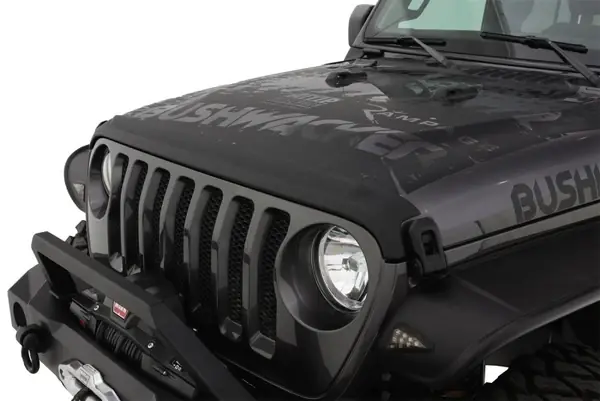 Price Drop Bushwacker 18-19 Jeep Wrangler Rubicon/Sport//Unlimited/Sport S Hood Stone Guard- Black