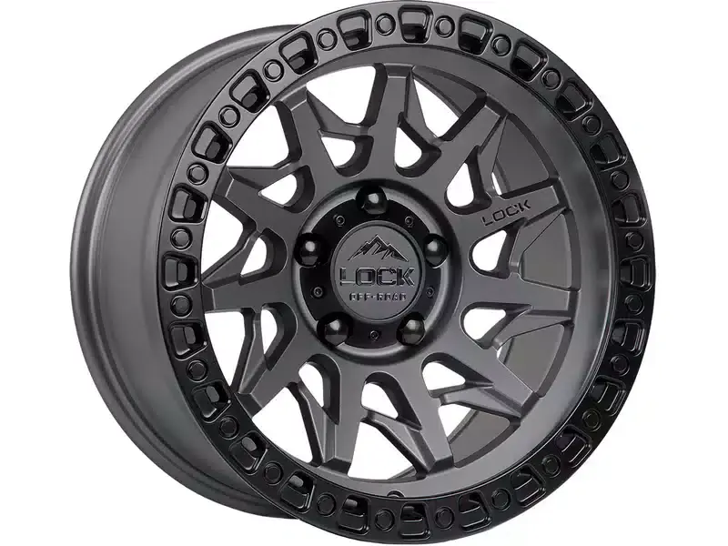 Lock Off-Road Grey Lunatic Wheel LUNATIC-2987MGMBR | RealTruck Final Sale