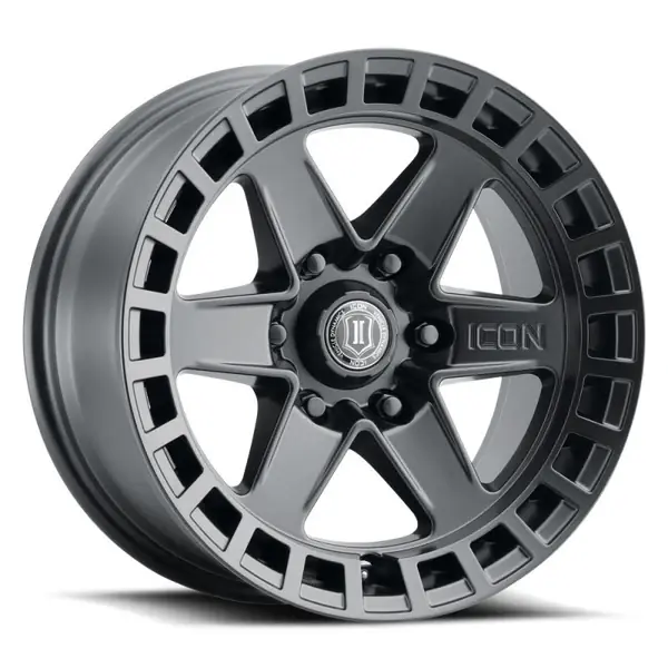 Buy Online ICON Raider 17x8.5 6x135 6mm Offset 5in BS Satin Black Wheel