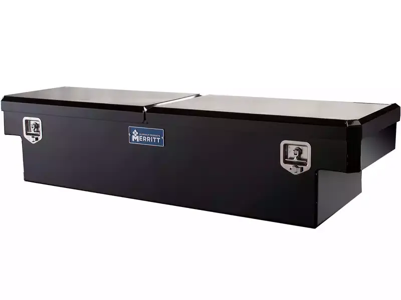 Merritt Smooth Double-Door Xtra Wide Crossbody Tool Box - 16x26x70 - Raw Aluminum 710211-221 | RealTruck Deal