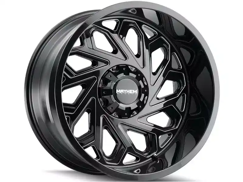 Best Choice Mayhem Milled Gloss Black Essex Wheel 8112-22270BM | RealTruck