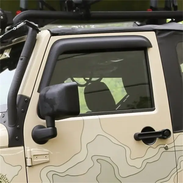 Rugged Ridge Window Visors Matte Black 07-18 2-Door Jeep Wrangler New Release