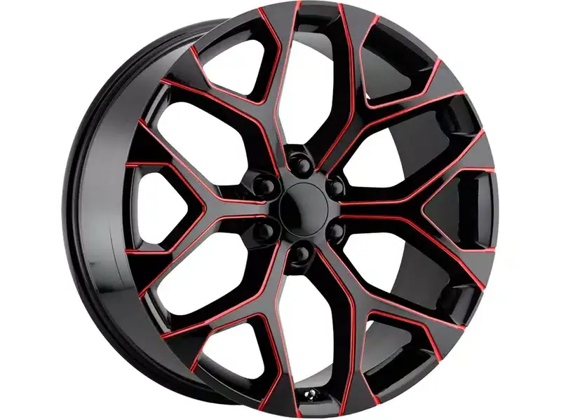 OE Creations Black & Red PR176 Wheel 176MR-2615824 | RealTruck Special Offer