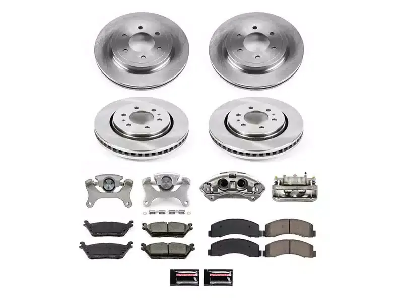 No Minimum Order Power Stop Autospecialty Front & Rear Brake Kit with Calipers KCOE8026 | RealTruck