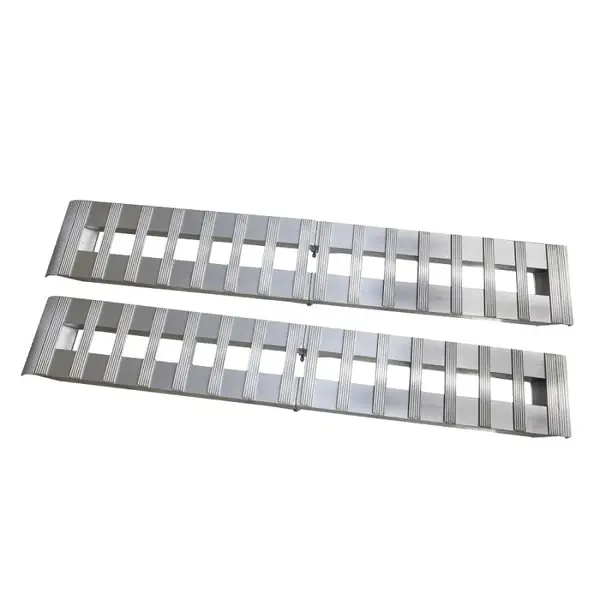 Fast Shipping Gen-Y Heavy-Duty 8ft Aluminum Foldable Loading Ramps 15in x 96in 3K Capacity Per Ramp - Pair