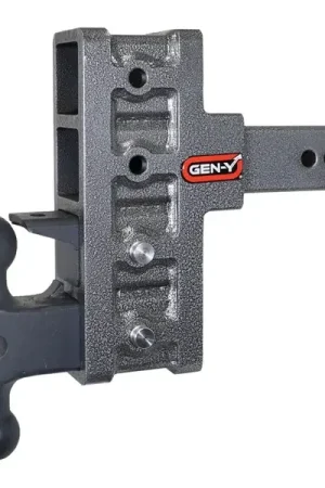 Gen-Y Mega Duty 2.5in Shank 6in Offset Drop 21K Hitch w/GH-061 Dual-Ball/GH-062 Pintle Lock Latest