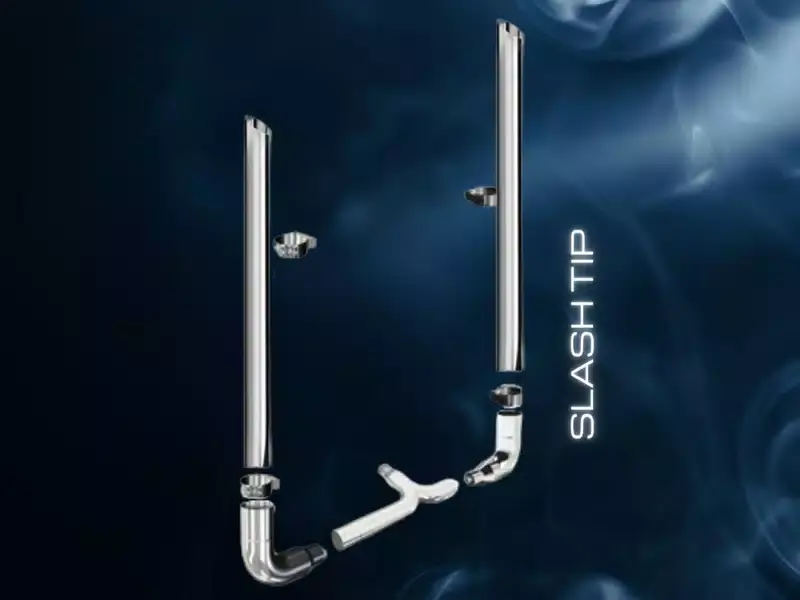 Deal RoadWorks Peterbilt Factory Style 60 Degree Elbow Exhaust Kit Slash Cut Tip 6" Diameter 96" Tall KITPB26S96 | RealTruck