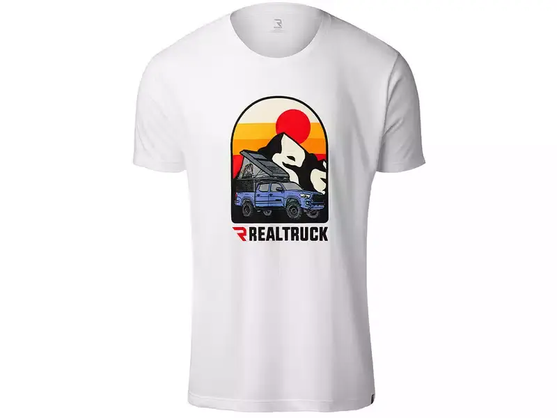 RealTruck Men's White Truck Fade T-Shirt RTC-CTT009XL | RealTruck Next Day Delivery