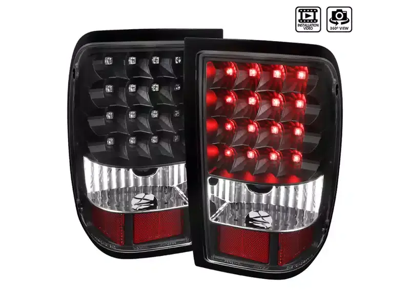 SPEC-D Black LED Tail Lights LT-RAN06JMLED-V2-TM | RealTruck Holiday Sale