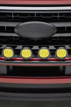 ZROADZ Six 4" Top Front Bumper Amber Light Pod LED Light Bar Z325981-KIT6A | RealTruck Final Sale