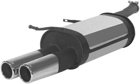 Volkswagen Passat Remus Rear Silencer - Right Side with Dual Exhaust Tips - Round - 959102 0504FR Must Have