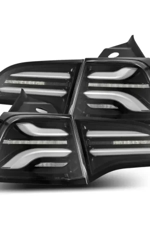 Direct From Factory AlphaRex 17-22 Tesla Model 3 PRO-Series LED Tail Lights Jet Black w/Se — PMD Premier Motoring Development