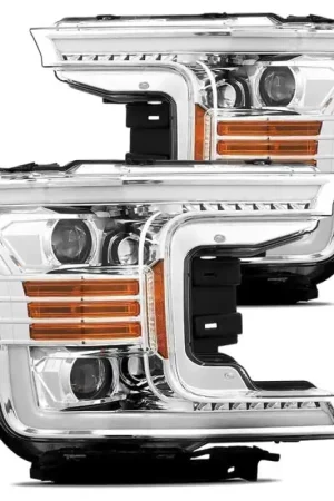 AlphaRex 18-20 Ford F-150 LUXX LED Proj Headlights Plank Style Chrome— PMD Premier Motoring Development Popular