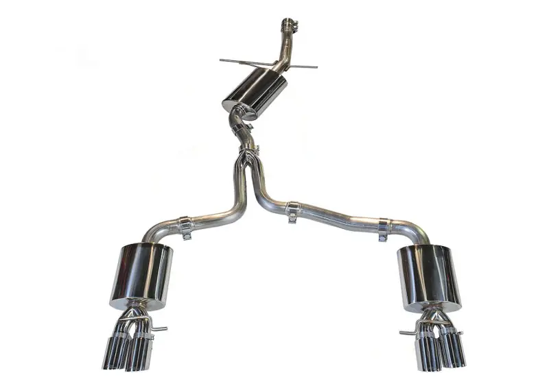 AWE Tuning Audi B8 A4 Touring Edition Exhaust - Quad Tip Polished Silv — PMD Premier Motoring Development Today Only