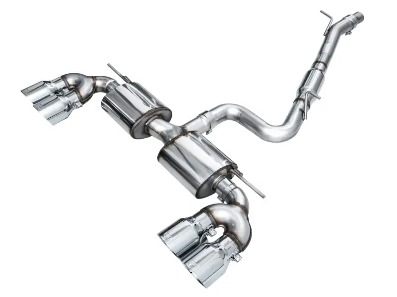 AWE MK8 Volkswagen Golf R 3in Touring Edition Quad Exhaust - Chrome Si — PMD Premier Motoring Development Same Day Shipping