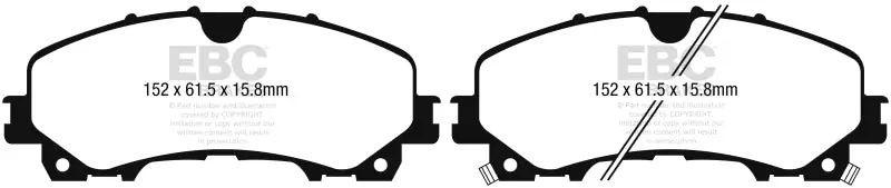 Viral EBC 13+ Infiniti Q50 3.7 Greenstuff Front Brake Pads — PMD Premier Motoring Development