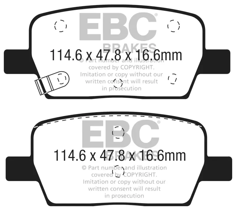 Special Discount EBC 2016+ Cadillac CT6 2.0L Turbo Greenstuff Rear Brake Pads — PMD Premier Motoring Development