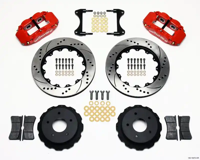 Wilwood Narrow Superlite 4R Rear Kit 14.00in Drill Red 65-82 Corvette— PMD Premier Motoring Development While Supplies Last