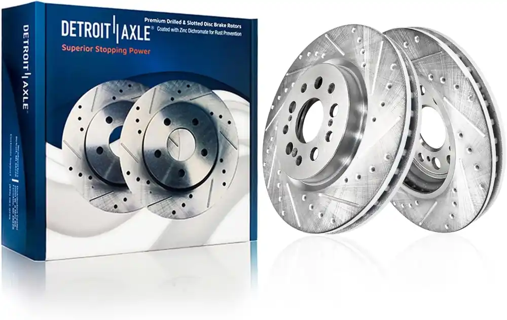 Front Drilled and Slotted Brake Rotors (Pair) Save Now