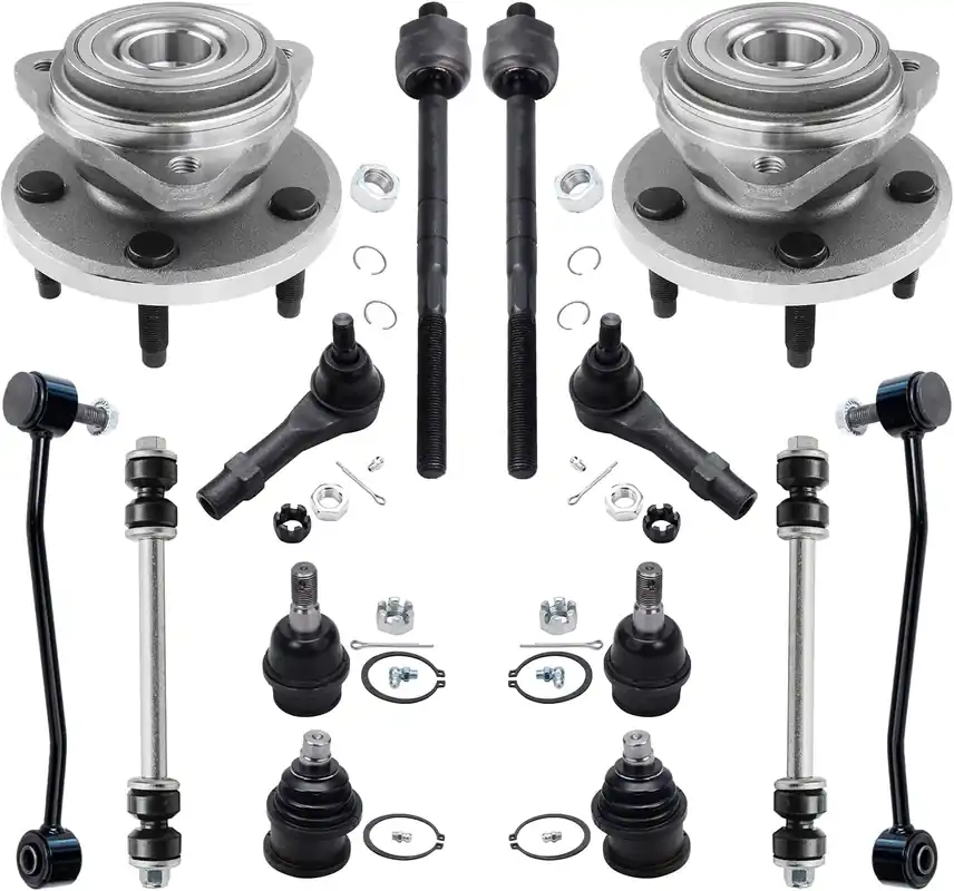 Genuine 14pc Front & Rear Sway Bar Links Wheel Hub and Bearings Suspension Kit