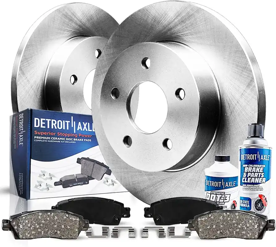 Top Pick 6pc Rear Disc Rotors and Ceramic Brake Pads Kit