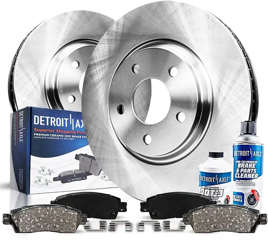 Top Rated 6pc Front Disc Rotors and Ceramic Brake Pads Kit