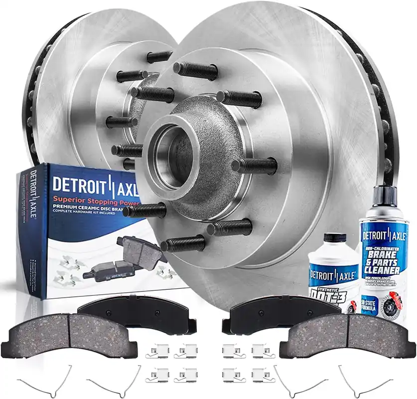 6pc Front Disc Rotors and Ceramic Brake Pads Kit Price Drop