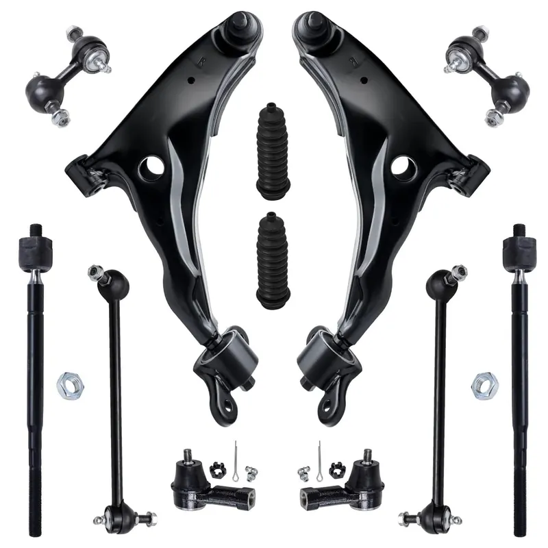 12pc Front Lower Control Arms Tie Rods Sway Bar Links Suspension Kit Markdown