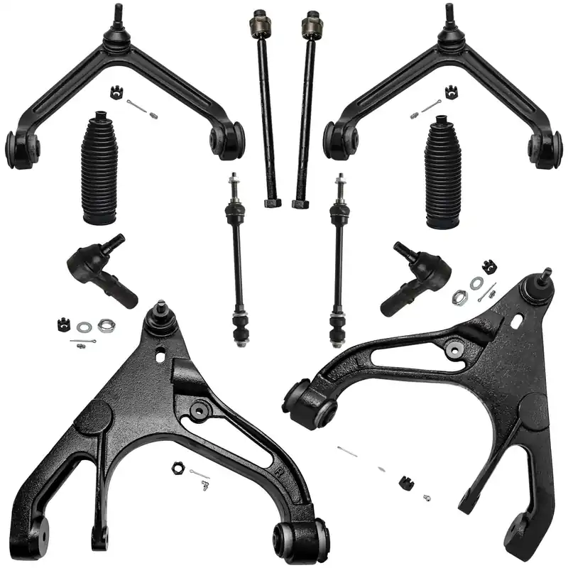 Hassle-Free Returns 12pc Front Upper Lower Control Arms Tie Rods Sway Bar Links Suspension Kit