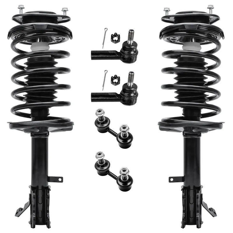 Affordable 6pc Front Struts Outer Tie Rods Sway Bar Links Suspension Kit