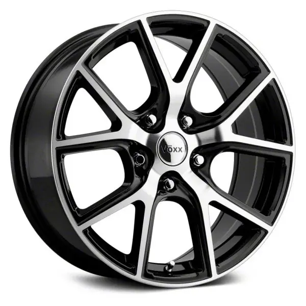 Free Returns Voxx Lumi Gloss Black Machined Wheel; 18x8; 20mm Offset
