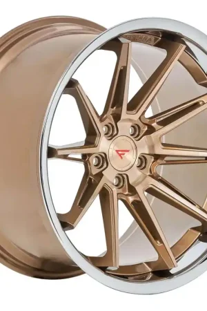 Special Offer Ferrada Wheels CM2 Brushed Cobre with Chrome Lip Wheel; Rear Only; 22x11; 20mm Offset