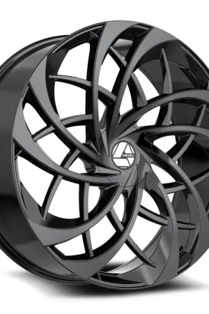 Azara AZA-540 Gloss Black Wheel; Rear Only; 24x9; 32mm Offset Direct From Manufacturer