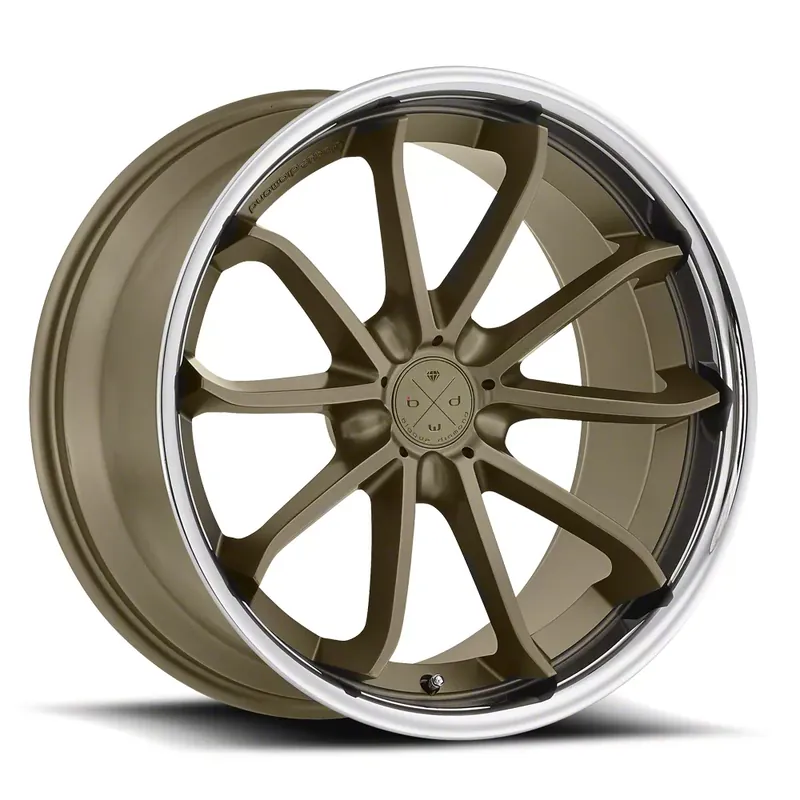 Blaque Diamond Wheels BD-23 Bronze Center with Chrome SS Lip Wheel; 20x9; 20mm Offset Viral