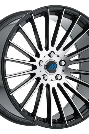Genuine MACH Euro Concave ME.18 Glossy Black Machined Wheel; 20x8.5; 20mm Offset