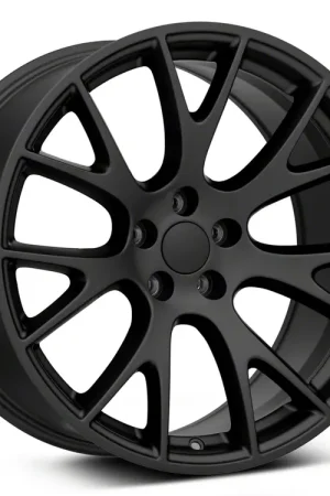Last Chance Hellcat Style Satin Black Wheel; Rear Only; 20x10.5; 25mm Offset