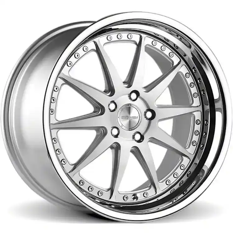Rennen CSL-1 Silver Brushed with Chrome Step Lip Wheel; 19x8.5; 40mm Offset Genuine