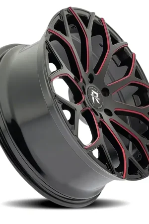 New Release RL-105 Black Paint Red Milled Wheel; 20x9; 20mm Offset