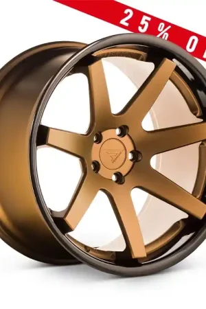 Ferrada Wheels FR1 Matte Bronze with Gloss Black Lip Wheel; 22x9.5; 12mm Offset Holiday Sale