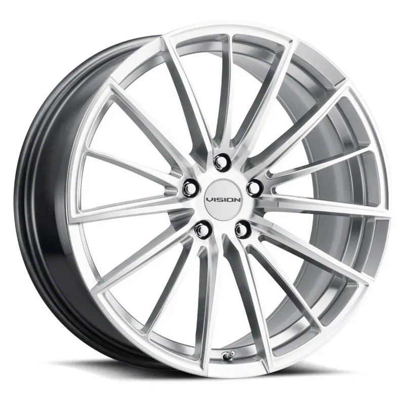 Vision Wheel Axis Hyper Silver Machined Wheel; 20x8.5; 35mm Offset Affordable