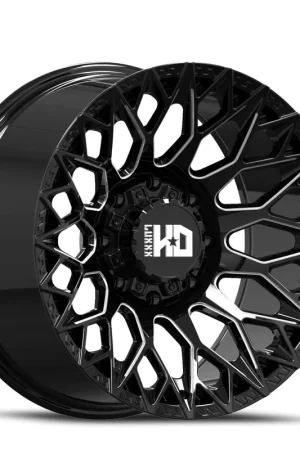 Luxxx Hd Lhd45 Wheel 20x10 8x165.1 Gloss Black Milled -19mm - FREE T-SHIRT INCLUDED! Place Order
