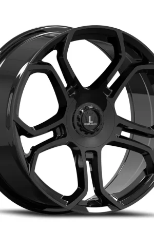 Brand New Luxxx Alloys Lux 50 Wheel 22x9 5x115 & 5x120 Gloss Black 13mm - FREE T-SHIRT INCLUDED!