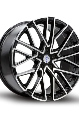 Clearance Sapphire Luxury Alloys Sx02 Wheel 20x9 5x115 Gloss Black Machined 35mm - FREE T-SHIRT INCLUDED!
