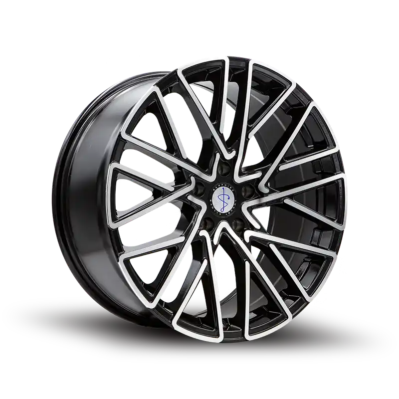 Clearance Sapphire Luxury Alloys Sx02 Wheel 20x9 5x115 Gloss Black Machined 35mm - FREE T-SHIRT INCLUDED!