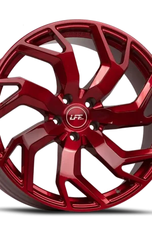 Limited Time Luxxx Alloys Lff 04-Alfa Wheel 20x10.5 5x115 Brushed Face Roja Red 25mm - FREE T-SHIRT INCLUDED!