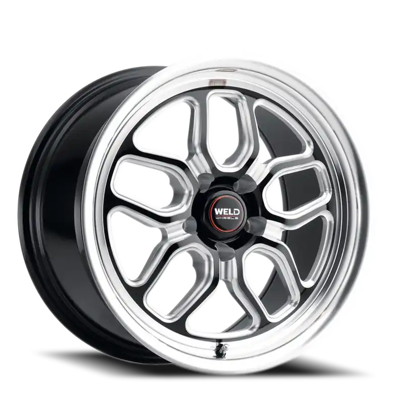 Weld Street Performance Laguna Drag Wheel 18x5 5x120 Gloss Black Milled w/ Diamond Lip -23mm - FREE T-SHIRT INCLUDED! In Demand