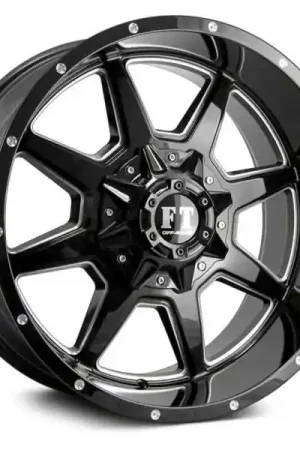 Buy Today Full Throttle Ft2 Wheel - 20x14 6x135 & 6x139.7 Black Milled -76mm - FREE T-SHIRT INCLUDED!