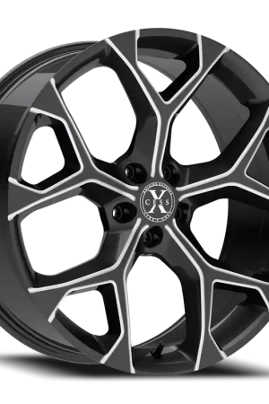 Xcess X05 5 Flake Wheel 20x8.5 5x115 Gloss Black Milled 15mm - FREE T-SHIRT INCLUDED! Best Seller