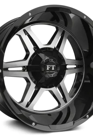 Seasonal Sale Full Throttle Ft3 Wheel 20x12 5x139.7 & 5x150 Black Machined -44mm - FREE T-SHIRT INCLUDED!