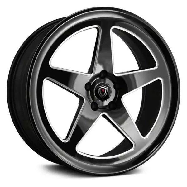 Last Chance Marquee M9535 Wheel 20x10.5 5x114.3 Black Milled 35mm - FREE T-SHIRT INCLUDED!